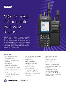 MOTOTRBO R7 Data Sheet