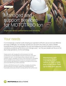 Managed and Support Services for MOTOTRBO Ion