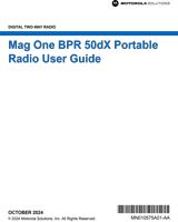 Mag One BPR 50dX Portable Radio User Guide