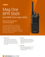 Mag One BPR 50dX Portable Radio Data sheet