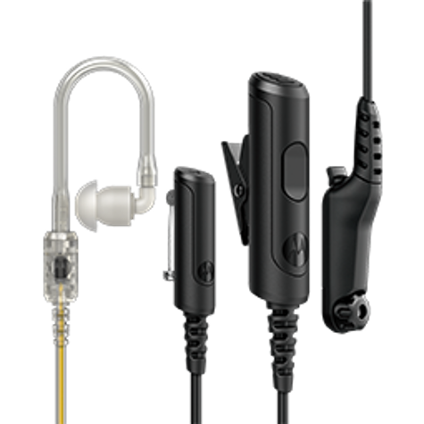 AIRSN Listen Only - Auricular para radio Motorola, kit de vigilancia de 1  pin de 0.138 in, tubo acústico para Walkie Talkie