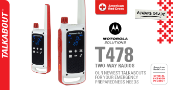 MOTOROLA Talkabout T478 35 Mile Range Rechargeable Red Cross Emergency  Preparedness 2-Way Radios with Charger T478 - The Home Depot
