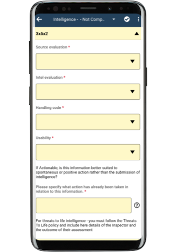 Crime and intel forms