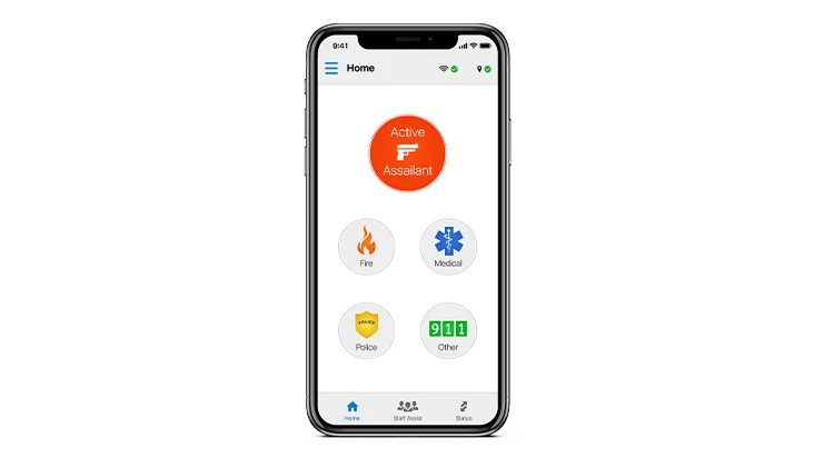 Panic button mobile application