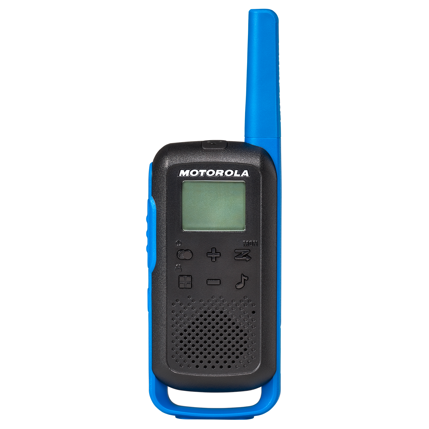 blue walkie talkie front screen off